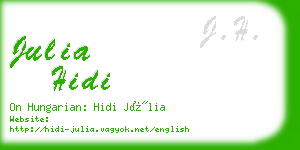 julia hidi business card